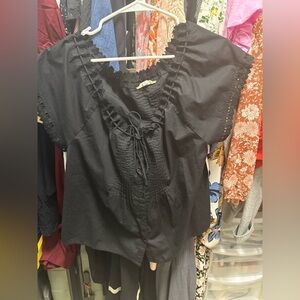 Lucky Brand Pintuck Blouse NWT